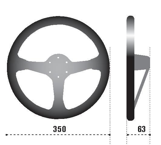 Sparco Steering Wheel L777 Leather Black