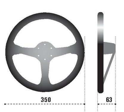 Sparco Steering Wheel L777 Leather Black